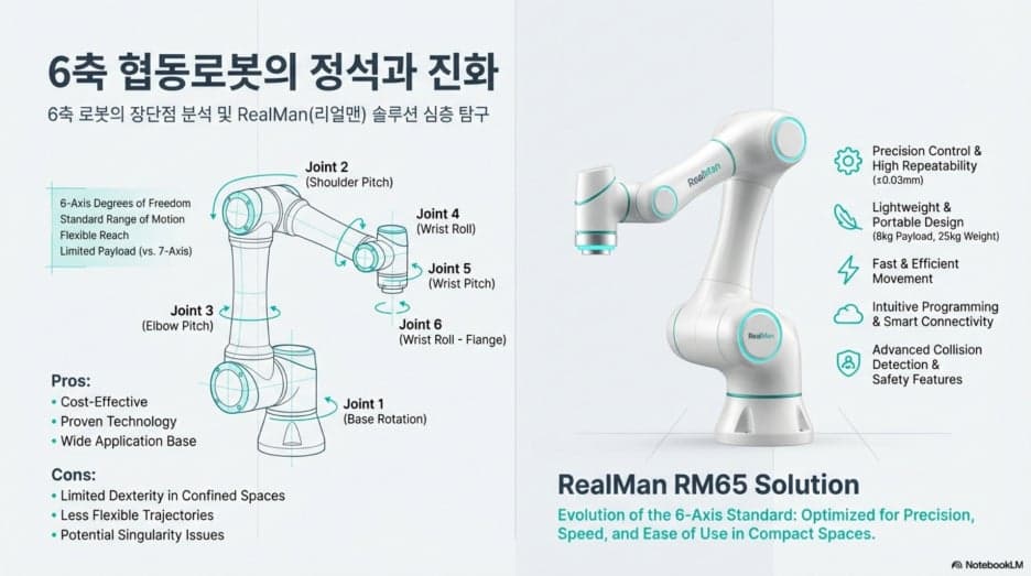 6축 협동로봇 완벽 가이드: 장단점 분석부터 REALMAN 선택 전략까지