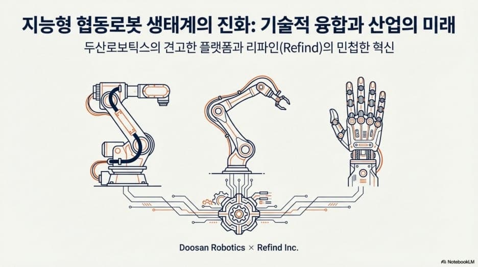 지능형 로봇 생태계의 주역: 두산로보틱스 협동로봇과 리파인(REFIND)의 기술적 조우