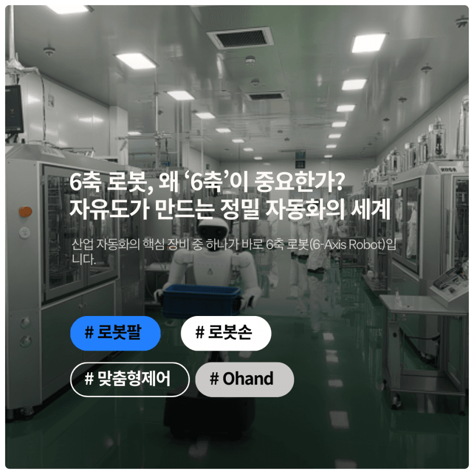6축 로봇, 왜 ‘6축’이 중요한가? 자유도가 만드는 정밀 자동화의 세계